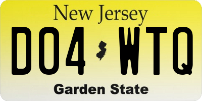 NJ license plate D04WTQ
