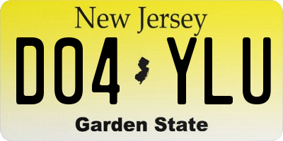 NJ license plate D04YLU