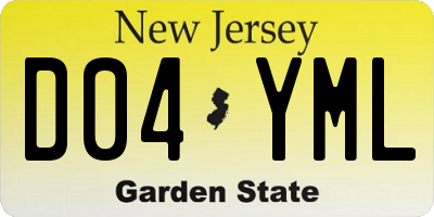 NJ license plate D04YML