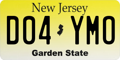 NJ license plate D04YMO