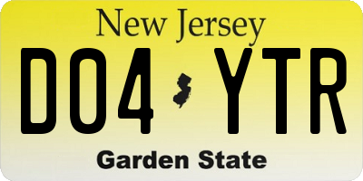 NJ license plate D04YTR