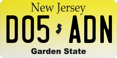 NJ license plate D05ADN