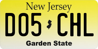 NJ license plate D05CHL