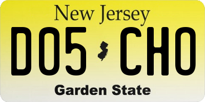 NJ license plate D05CHO