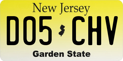 NJ license plate D05CHV