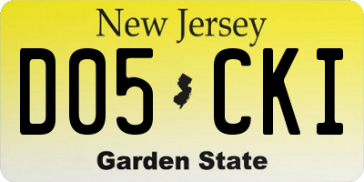 NJ license plate D05CKI