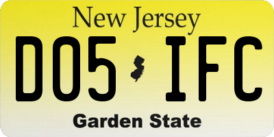NJ license plate D05IFC