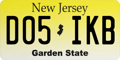 NJ license plate D05IKB