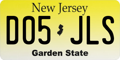 NJ license plate D05JLS