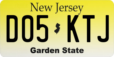 NJ license plate D05KTJ
