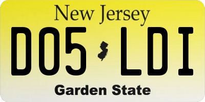 NJ license plate D05LDI