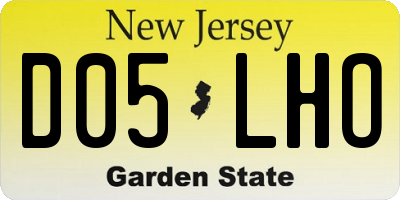 NJ license plate D05LHO