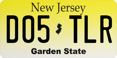 NJ license plate D05TLR