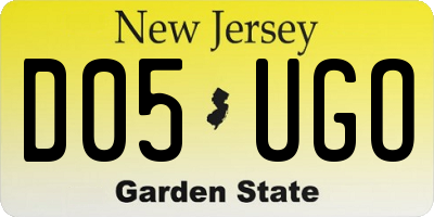NJ license plate D05UGO
