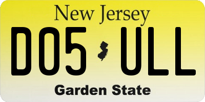 NJ license plate D05ULL