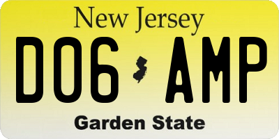 NJ license plate D06AMP