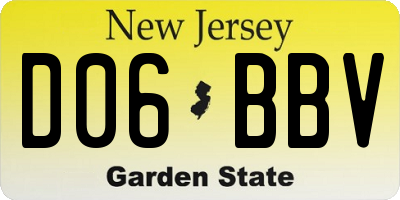 NJ license plate D06BBV