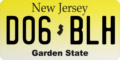 NJ license plate D06BLH