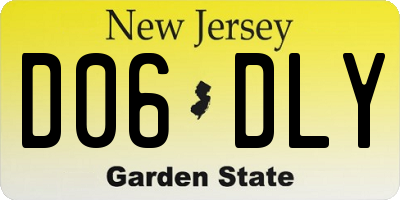 NJ license plate D06DLY