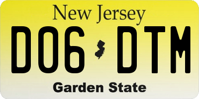 NJ license plate D06DTM
