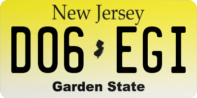 NJ license plate D06EGI