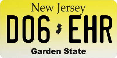 NJ license plate D06EHR