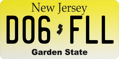 NJ license plate D06FLL