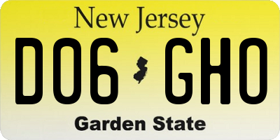 NJ license plate D06GHO
