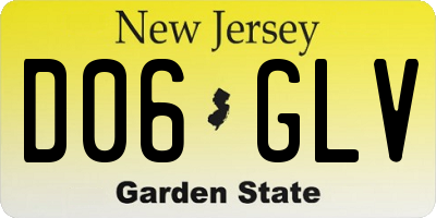 NJ license plate D06GLV