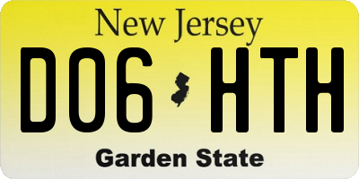 NJ license plate D06HTH
