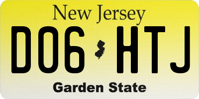 NJ license plate D06HTJ