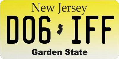NJ license plate D06IFF
