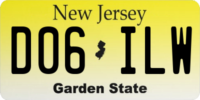 NJ license plate D06ILW