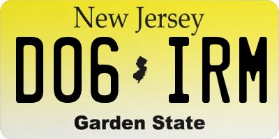 NJ license plate D06IRM