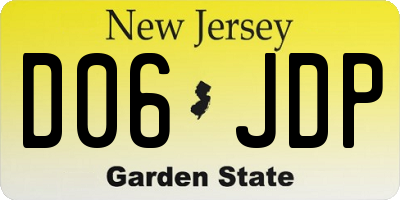NJ license plate D06JDP