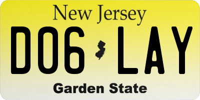 NJ license plate D06LAY