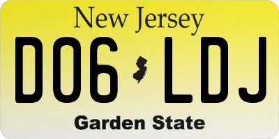 NJ license plate D06LDJ