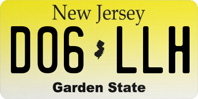 NJ license plate D06LLH