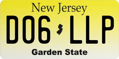 NJ license plate D06LLP