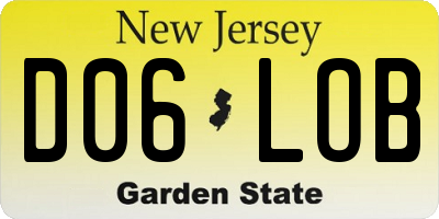 NJ license plate D06LOB