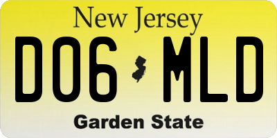 NJ license plate D06MLD