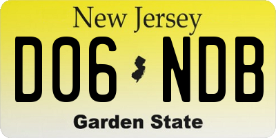 NJ license plate D06NDB