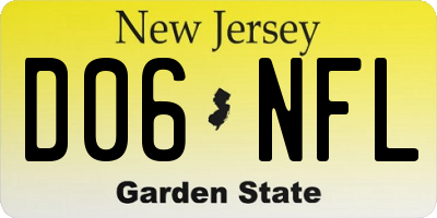 NJ license plate D06NFL