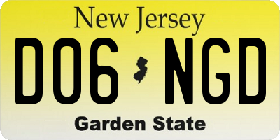 NJ license plate D06NGD