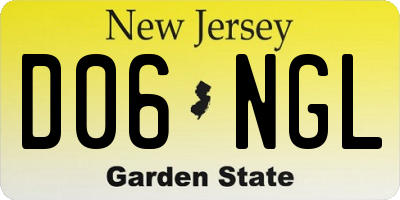 NJ license plate D06NGL