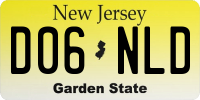 NJ license plate D06NLD