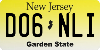 NJ license plate D06NLI