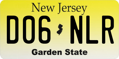 NJ license plate D06NLR