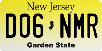 NJ license plate D06NMR