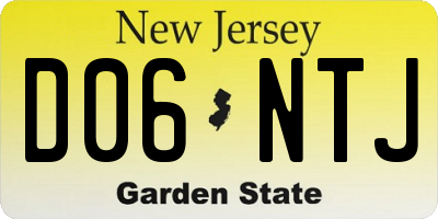 NJ license plate D06NTJ